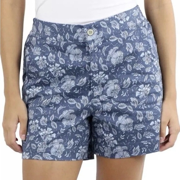 JACHS Girlfriend Pants - JACHS Girlfriend Navy Floral Women's Shorts